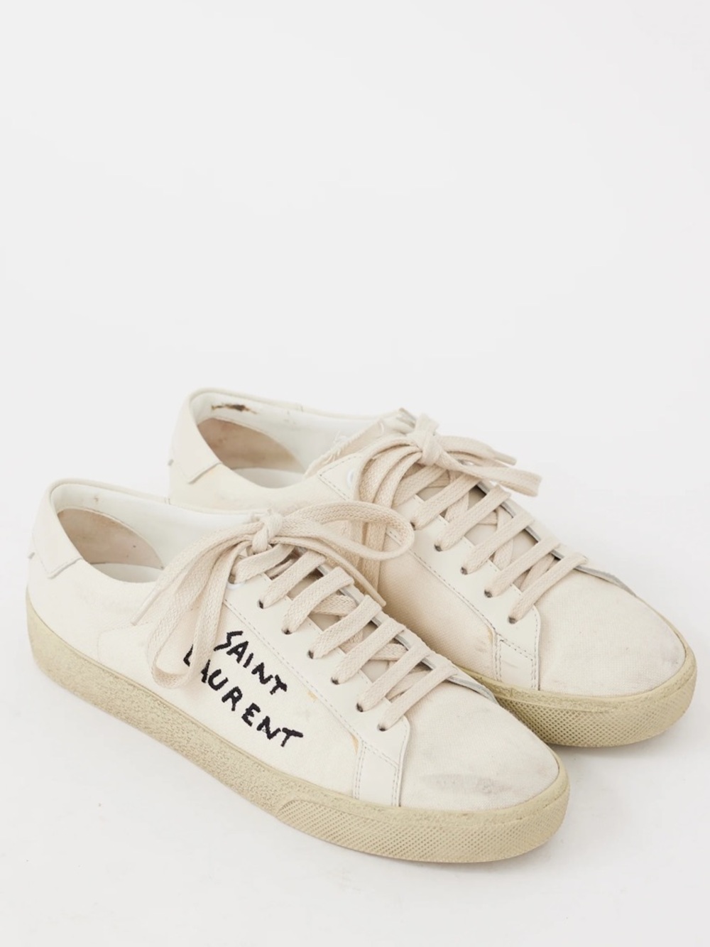 Saint Laurent YSL court distressed Sneakers